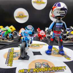 David Alonso Handmade Moto-Gp Rider Figure With Bike - Artwork Biker Gift Xmas Christmas - thumbnail 3