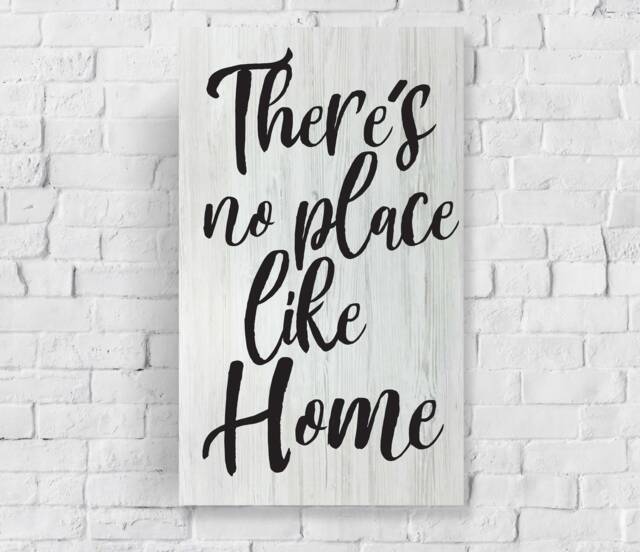 There's No Place Like Home Wood Sign Farmhouse Wall Art - image 1