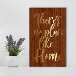 There's No Place Like Home Wood Sign Farmhouse Wall Art - thumbnail 2