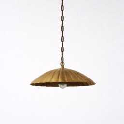 Mid Century Raw Brass Flush Mount Chandelier - Elegant Ceiling Fixture - thumbnail 3