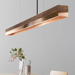 Pendant Lamp - Walnut & Copper Dining Room Gantlights Led - thumbnail 3