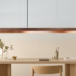Pendant Lamp - Walnut & Copper Dining Room Gantlights Led - thumbnail 2