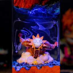 Esquie Clair Obscur Exp??dition 33 Resin Lamp, Epoxy Night Light, Esquie, Paintress, Verso Figure, Gameroom Decor, Unique Game Gift - thumbnail 2