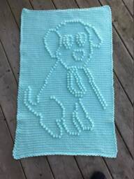 Doggy Walking Fun Crochet Baby Blanket Pattern - thumbnail 1