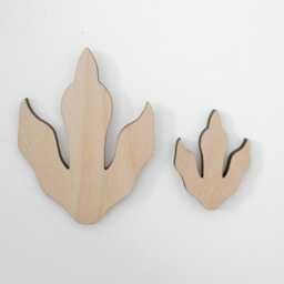 Dinosaur Footprints - Wall Decorations Children's Bedroom Art Accessory Wooden Nursery Playroom Signs Stocking Filler - thumbnail 3