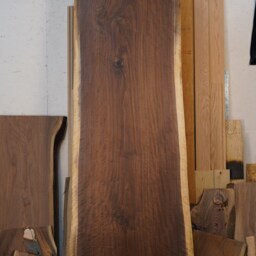 Live Edge Walnut Dining Table, Metal Legs, Custom Size - thumbnail 3