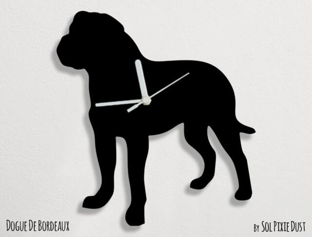 Dogue De Bordeaux Dog - Wall Clock Silhouette - image 1