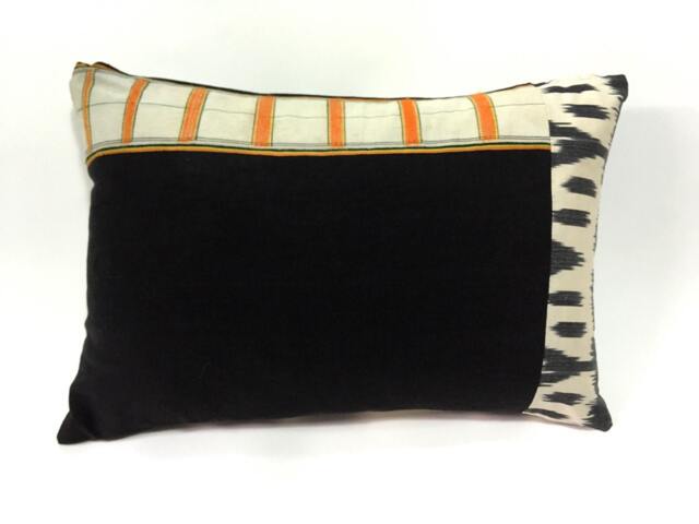 Handwoven Vintage Textile Zemi Ikat Pillow - image 1