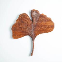 Wooden Ginkgo Leaf Wall Figurine, Wood Carving, Ginkgophyta Art, Hanging Ornament, Handmade, Room Decor, Special Gift - thumbnail 3