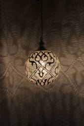 Moroccan Handmade Brass Lamp, Ball Pendant Light, Oriental Hanging Gold Lampshade, Home Decor Lighting & Ceiling Light