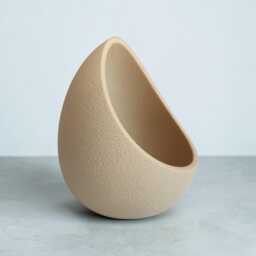 Egg Shaped Succulent Planter - Minimalist Organic Pla Pot, Scandi Home Decor - thumbnail 2