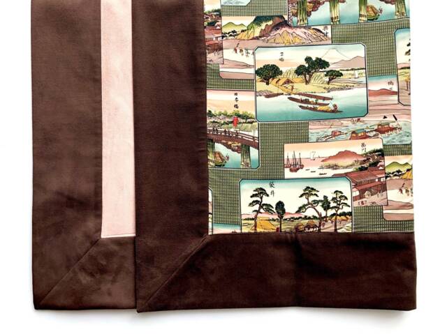 Decorative Blanket. Editors' Fabrics. Kaze, Burger. Unique Piece, Reversible