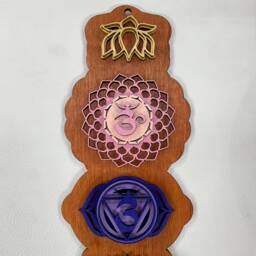 Chakra Wall Art, Wooden Hanging, Decoration, Decor, Kundalini Yoga - thumbnail 2