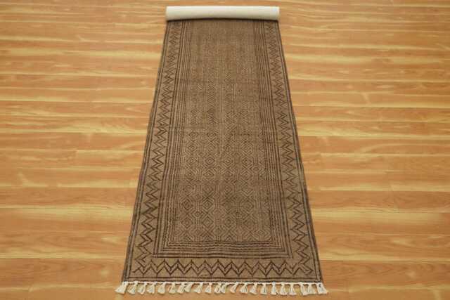 Handmade Cotton Stair Runner Block Printed Boho Hallway Rug - image 1