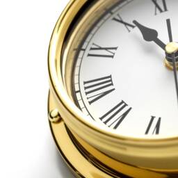 Tabic Classic Brass Roman Clock, Heavy Lacquered - 1/2Kg, Handmade in England By - thumbnail 3