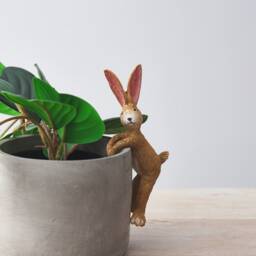 Bunny Rabbit Pot Hanger, Plant Animal, Pal, Easter Decor Ornament, Cute Rabbit Spring & Homeware - thumbnail 1