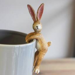 Bunny Rabbit Pot Hanger, Plant Animal, Pal, Easter Decor Ornament, Cute Rabbit Spring & Homeware - thumbnail 3