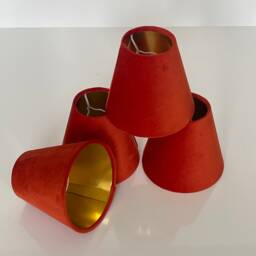 New Made To Order Candle Clip Lamp Shade For Wall & Chandelier Purchase Available in Multi Colour Lining Small Size. 15cm H - thumbnail 2