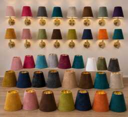 New Made To Order Candle Clip Lamp Shade For Wall & Chandelier Purchase Available All Colour 14cm Dia X 13cm H - thumbnail 1