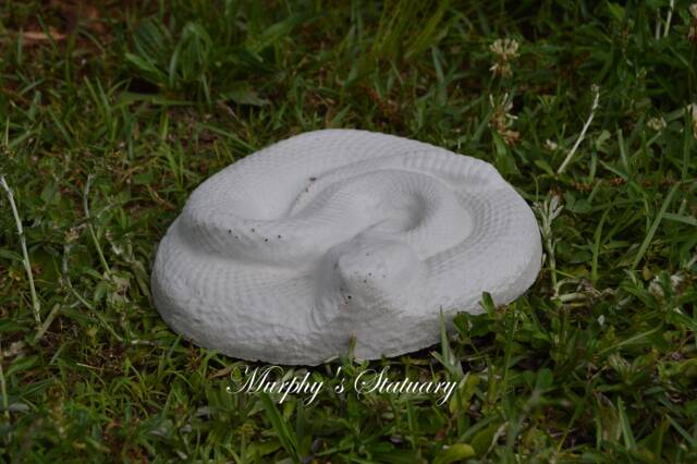 Solid Concrete Rattle Snake Statue - image 1