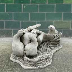 Playful Horse Sculpture Concrete Figurine Stone Relaxing Outdoor Animal Mythical Farm Ornament Gift - thumbnail 2