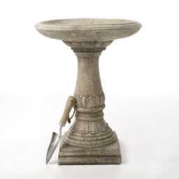 Stone Birdbath Round Top, Traditional Craftsmanship, UK Made Garden Accessory By Dgs Statues - thumbnail 4