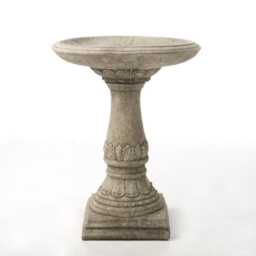 Stone Birdbath Round Top, Traditional Craftsmanship, UK Made Garden Accessory By Dgs Statues - thumbnail 3