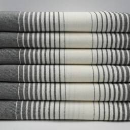"Black Towel, Striped Towel, Hammam Towel, Cotton Towel, Turkish Towel, , 40""x60" - thumbnail 3