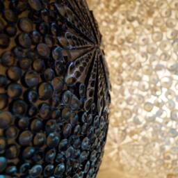 Wind Light Handmade in Spain-Fracture Solid Fiberlascubus With Shells Snail Shape - Color Cream - thumbnail 3