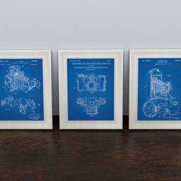 Photography Camera Patent Poster, Photo Studio Vintage Wall Art, Inventions Blueprint, Photographer Gift, Set Of 3 Prints - thumbnail 3