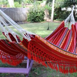 Vibrant Inca Hammock - Lightweight, Double, Handmade Ultra-Comfy For Outdoor Bliss & Relaxation - thumbnail 2