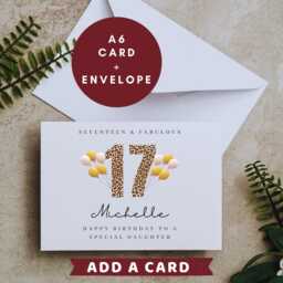 Personalised Daughter 17Th Birthday Candle Gifts Card Mug B - thumbnail 3