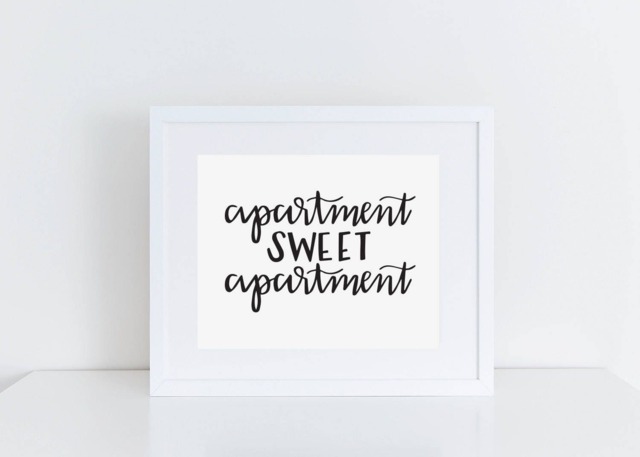 Apartment Sweet Printable - Wall Decor Instant Download Diy Gallery Housewarming Gift - image 1
