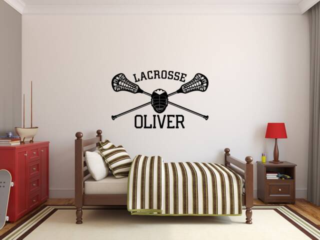 Personalized Lacrosse Wall Decal Sports Theme Decor P199 - image 1