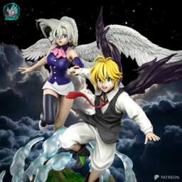 Eternal Bond - God & Goddess Anime Couple Meliodas & Elizabeth Resin Figure 16K - thumbnail 2