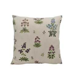 Lisa Fine Textiles - Vita Ivory Designer Cushion Cover, Block Print Cotton Linen Throw Pillow, India Inspired, Handmade UK - thumbnail 2