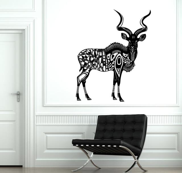 Wall Decal Animal Deer Antelope Kunu Africa Mural Vinyl Sticker 1863Dz - image 1