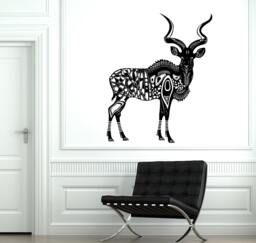Wall Decal Animal Deer Antelope Kunu Africa Mural Vinyl Sticker 1863Dz - thumbnail 1