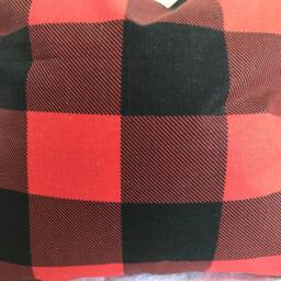 Pillow Cover Black & Red Buffalo Check Farmhouse Plaid Choose Size - thumbnail 3