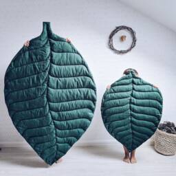Large Leaf Play Mat From Natural Linen, Various Colours Available - Baby Textile Playmat - thumbnail 2