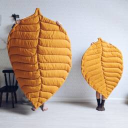 Large Leaf Play Mat From Natural Linen, Various Colours Available - Baby Textile Playmat - thumbnail 3