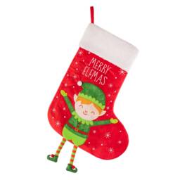 Personalised Sasse & Belle Elf Christmas Stocking, Personalized - thumbnail 2