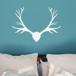 stylized Taxidermy Antler Vinyl Wall Decal - thumbnail 2