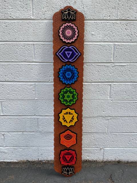 Chakra Wall Art, Flower Of Life, Wooden Hanging, Decoration, Decor, Kundalini Yoga - image 1