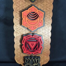 Chakra Wall Art, Flower Of Life, Wooden Hanging, Decoration, Decor, Kundalini Yoga - thumbnail 4