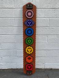 Chakra Wall Art, Flower Of Life, Wooden Hanging, Decoration, Decor, Kundalini Yoga - thumbnail 1