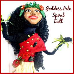 Pele - Fire Goddess Of Volcanoes Spirit Doll - thumbnail 1