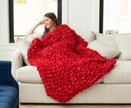 Handmade Red Luxury Throw Blanket Weighted Calming Decor