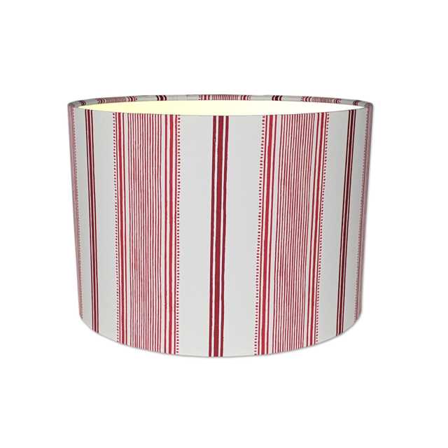 Lampshades in Laura Ashley Heacham Stripe Cranberry Red Fabric Various Sizes Free Delivery - image 1