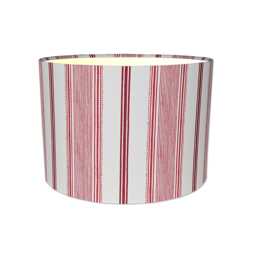 Lampshades in Laura Ashley Heacham Stripe Cranberry Red Fabric Various Sizes Free Delivery - thumbnail 1